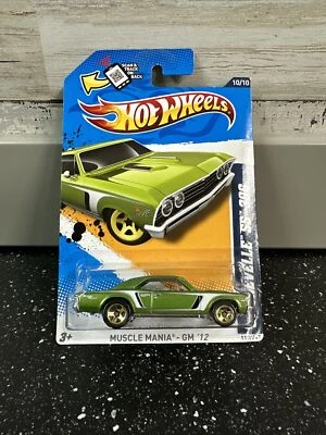 *2012 Hot Wheels ‘67 Chevelle SS 396 Green Muscle Mania #110 Car Free Shipping - Image 1 of 3