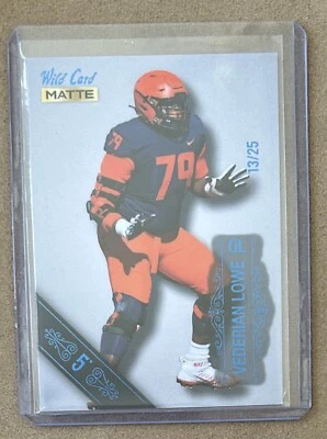 Vederian Lowe #13/25 Wild Card Matte #MB-128 2022 Minnesota Vikings RC Sp - Image 1 of 2