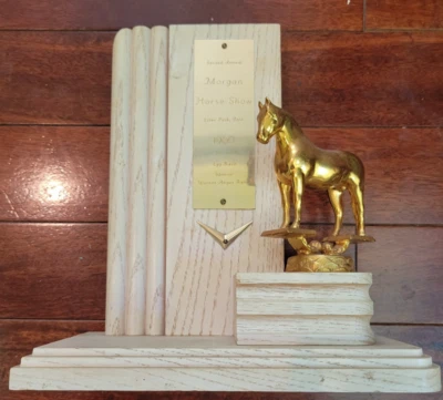Vintage Horse Trophy MCM 1960 Estes Park CO 1960 Second Annual Morgan Horse Show - Image 1 of 4