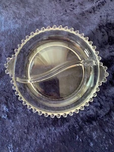 Vtg IMPERIAL Glass Candlewick Divided Relish/ Pickle/ Candy Dish w/ Handles - Picture 1 of 4