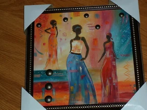 AFRICAN WOMEN WALL HANGING PICTURE COLORFUL NEW - Picture 1 of 1