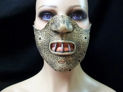 Latex Cage Face Mask Restraint Hannibal Lecter Cannibal Medieval No Bite Psycho - Image 1 of 4