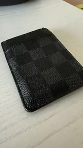 Louis Vuitton Damier Ebene porta carte in tela - Foto 1 di 3