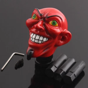 Red Devil Head Model Car Resin Universal Shifter Lever Knob Set Manual Gear Kits - Picture 1 of 12