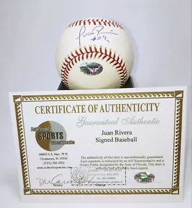 Juan Rivera Signed Rawlings Official Major League Baseball in Ball Cube with COA - Picture 1 of 3
