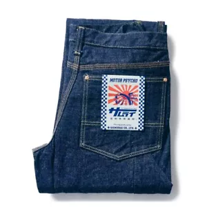Pantalones de mezclilla de trabajo SAMURAI JEANS SM410DBN 17 oz doble rodilla talla 36 uno lavado NUEVO - Imagen 1 de 9