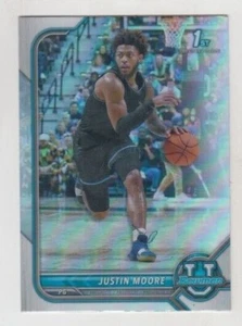 Justin Moore 2021-22 Bowman University Rookie refractor cromado #56 Villanova - Imagen 1 de 1