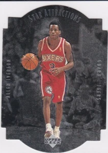 ALLEN IVERSON CARD 1997 Upper Deck STAR ATTRACTIONS Die-Cut Insert 2ND YEAR CARD - Bild 1 von 2