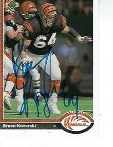 BRUCE KOZERSKI SIGNED 1991 UPPERDECK #662 - CINCINNATI BENGALS - Picture 1 of 1