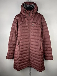 Fjallraven Womens Nylon Zip Outdoor Down Snow Flake Parka Coat Sz S - Picture 1 of 21