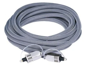 Premium S/PDIF (Toslink) Digital Optical Fiber Audio Cable Braided Jacket 15ft - Picture 1 of 3