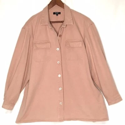 Chaqueta Camisa Pesada Missguided Mujer Rosa Rubor Talla 20 Foto 1 de 4