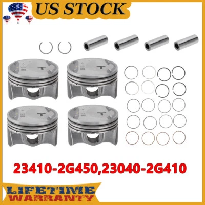 Juego de pistones y anillos 234102G450 230402G410 para 2,0 L TURBO Hyundai Sonata Kia Optima Foto 1 de 4