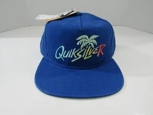 Sombrero azul ajustable Quiksilver para hombre pensamientos inclinados verano 100 % algodón nuevo con etiquetas - Imagen 1 de 5
