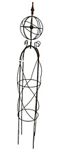 Trellis With One Sphere Cast Wrought Iron