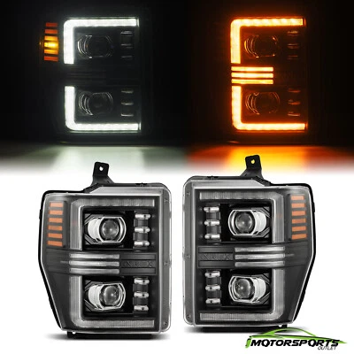 Alpharex For 08-10 Ford Super Duty PRO-Series Projector Headlights Black - Image 1 of 4