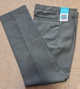 John Lewis Boys Tailored Fit School Trousers Age 11 - Grey - Picture 1 of 5