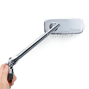 Pair chrome mirrors rectangular tinted anti-glare convex for most modern Vespa - Bild 1 von 10