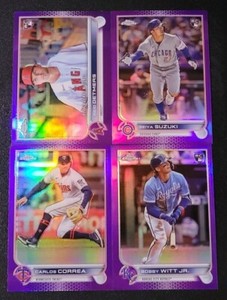 2022 Topps Chrome Update PURPLE REFRACTORS with Rookies You Pick the Card