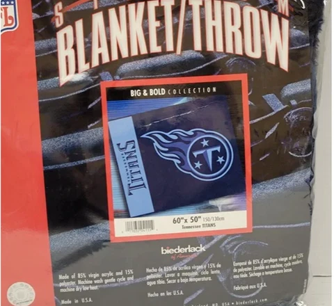 NFL Tennessee Titans 50" x 60" Stadium Blanket / Throw, New (BIG & BOLD) Cover