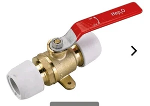 HEP2O 22m BALL VALVE PLATED BRASS 22mm x 22mm HX22/22WS - Picture 1 of 4