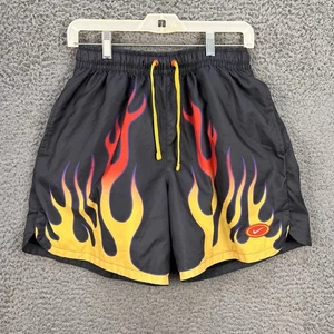 Nike Flow Americana Yellow Flame Costume da Bagno Uomo Medio Pantaloncini Patch Logo Y2K - Foto 1 di 12