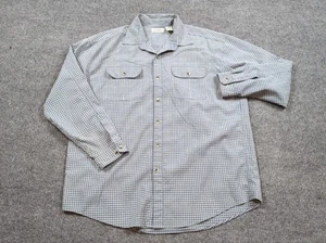 LL Bean Shirt Mens XL Blue Cool Weave Button Long Sleeve Nylon Seersucker Preppy - Picture 1 of 7