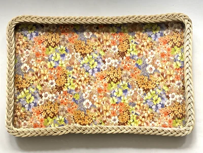 Vintage 70s Floral Picnic Camping Large Folding Table - Image 1 of 4