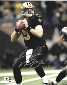 DREW BREES SIGNED 8"x10" FOTO mit COA NEW ORLEANS SAINTS HANDSIGNIERT WER DAT - Bild 1 von 2