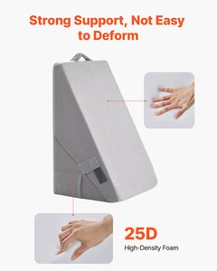 Orthopedic Bed Wedge Pillow Adjustable Washable for Back Leg Neck Sleeping - Picture 1 of 10