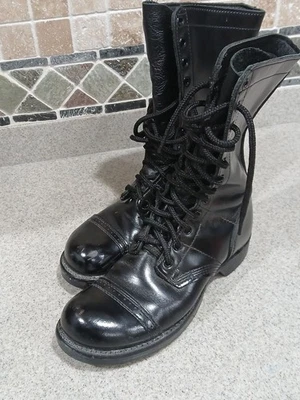 Botas de Salto de Combate Corcoran 1515 Mujer 8 M Cuero Negro Puntera EE. UU. Militar Foto 1 de 4