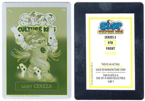2025 SLOP CULTURE KIDS SERIES 3 YELLOW PRINTING PLATE 1/1 SASSY CEREZA 97b - Picture 1 of 3