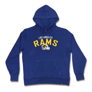 47 Brand LA Rams Hoodie Men's Large Blue Yellow Helmet Logo Los Angeles Football - Picture 1 of 17