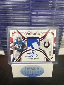 2024 panini flawless reggie wayne signature gloves /15 - Picture 1 of 2