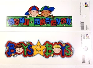 Boys Will Be Boys Best Buddies Page Titles CADD Cardstock RARE 2001 - Picture 1 of 2