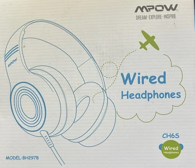 MPOW - Wired Headphones (Pink) #BH297B NEW in Box - Image 1 of 2