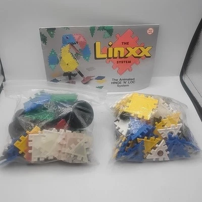 VTG RARE TOYBIZ THE LINXX SYSTEM  BUILDING TOYS  1988  SUPERFLEX  Over 150 Piece Foto 1 de 4