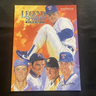 ⚾️LEGENDS SPORTS PRICE GUIDE JAN/FEB 1994 ISSUE #1 NOLAN RYAN WITH CARDS🤩 - Image 1 of 4