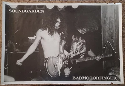 SOUNDGARDEN BADMOTORFINGER CHRIS CORNELL POSTER; 1991 36" x 25" - Image 1 of 4