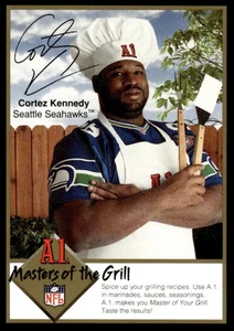 1994 A1 Masters of the Grill CORTEZ KENNEDY Rezeptkarte SEATTLE SEAHAWKS NFL - Bild 1 von 10