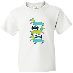 Inktastic Dachshund Dog Lover Polka Dot Puppies Youth T-Shirt Puppy Funny Pets - Picture 1 of 4