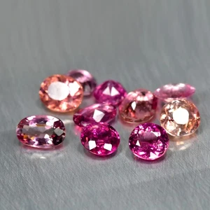 8,50 kt (10-teiliges Set) beeindruckender natürlicher rosa Turmalin Edelstein _ Mosambik - Bild 1 von 1