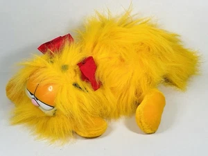 Vintage Garfield Dakin Long Hair Cat 11” Stuffed Animal Plush With Red Bow 1981 - Picture 1 of 6