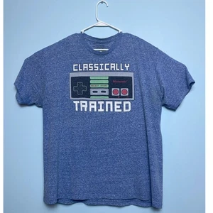 Nintendo 2XL "Classically Trained" Blau Grafik Tee Vintage Gamer Shirt Gebraucht - Bild 1 von 7
