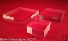 Acrylic Perspex Display Solid Block Polished Edges for Jewellery Counter Display