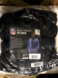 Northwest NFL Silk Bath Robe for Men, Size L/XL - Black