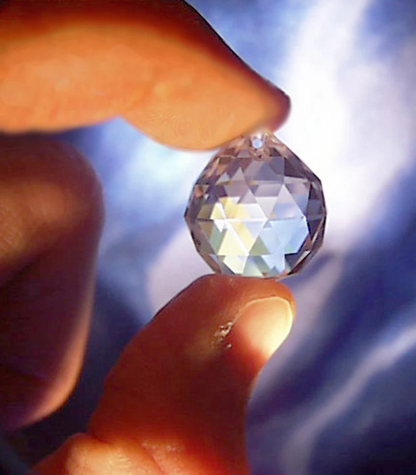 JUEGO DE 3 CRISTALES DE CUARZO MULTIFACÉTICOS colgar ventana de cocina, espejo de coche SPARKLNG Foto 1 de 2