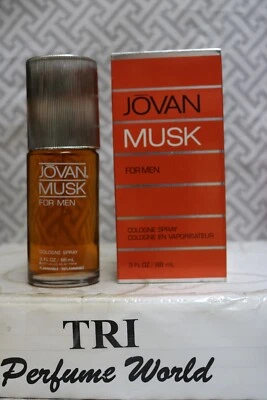 Винтажный мужской одеколон-спрей JOVAN MUSK 3 жидк. oz. (88 мл) оригинальная формула - Изображение 1 из 3