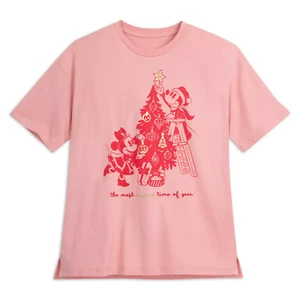 Disney Mickey and Minnie Mouse Fashion Holiday T-Shirt for Women Size XL - New - Picture 1 of 3