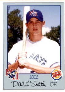 2002 Medicine Hat Blue Jays Burger King #30 David Smith Charleston WV Card